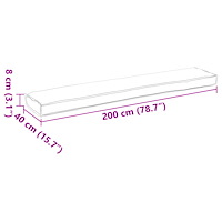 vidaXL Pallkudde för bänk Svart 200x40x8 cm Oxford-tyg