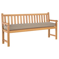 vidaXL Pallkudde för Bänk Taupe 200x40x8 cm Oxford Tyg