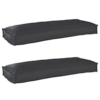 vidaXL Pallkuddar för Bänk 2 st Svart 100x40x8 cm Oxford Tyg