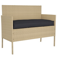 vidaXL Pallkuddar för Bänk 2 st Svart 100x40x8 cm Oxford Tyg