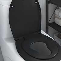 vidaXL Familjetoalettstol med barnstol Snabbavkoppling Duroplast
