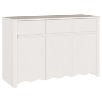 vidaXL Sideboard "DRAMMEN" Vit 114x43x75,5 cm Solid Trä Furu