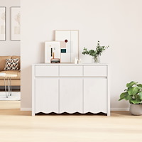 vidaXL Sideboard "DRAMMEN" Vit 114x43x75,5 cm Solid Trä Furu