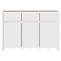 vidaXL Sideboard "DRAMMEN" Vit 114x43x75,5 cm Solid Trä Furu