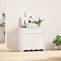 vidaXL Sideboard "DRAMMEN" Vit 79x43x75,5 cm Massivt Trä Furu