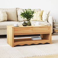 vidaXL Kaffeebord ""DRAMMEN"" 99x55x45 cm Massivt Trä Furu