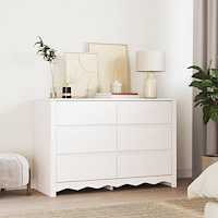 vidaXL Byrå "DRAMMEN" Vit 111x43x73,5 cm Fastträ Furu