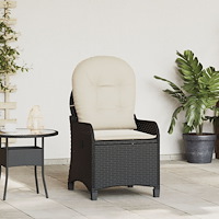 vidaXL Reclinerfåtölj Svart 56 x 66 x 95cm konstrotting