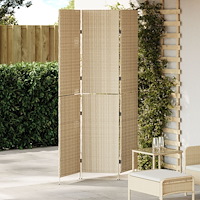 vidaXL Rumsavdelare 3 Paneler Fällbar Beige 146x200 cm Poly Rattan