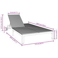 vidaXL Solbädd med Kuddar och Hjul för 2 Personer Brun Poly Rattan