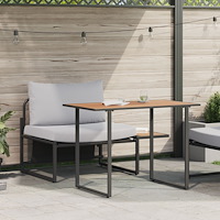 vidaXL Utomhusstålstolar 2 pcs Ljusgrå Stål