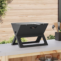 vidaXL Kol BBQ-grill - Hopfällbar, Svart, 46x30x31 cm, Stål