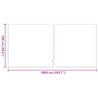 vidaXL Konstgräs Svart 1x10 m 40 mm