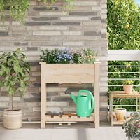 vidaXL Trädgårdsplanterare med Galler 71x37x76 cm Massivt Trä Tall