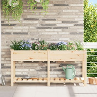 vidaXL Trädgårdsgrotta med galler 161x43x76 cm Massivt Furu
