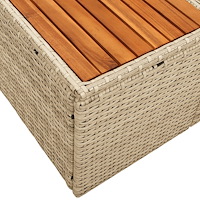 vidaXL 2-sits trädgårdsoffa med kuddar Beige Poly Rattan
