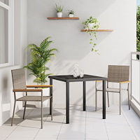 vidaXL Trädgårds stapelbara stolar 2 pcs Grå och Brun
