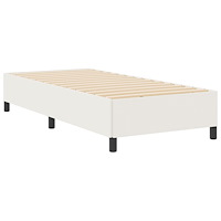 vidaXL Sängram Gräddvit 90x190 cm Våfflat Tyg