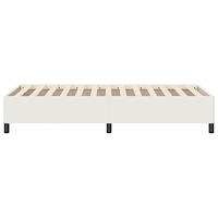 vidaXL Sängram Gräddvit 90x190 cm Våfflat Tyg