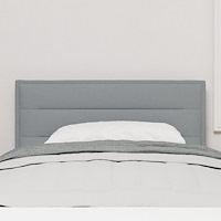 vidaXL Sänggavel Linje Design Ljusgrå 80 cm Tyg