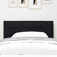 vidaXL Sänggavel Linjer Design Svart 80 cm Tyg