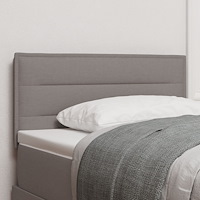 vidaXL Sänggavel Linjer Design Taupe 90 cm Tyg