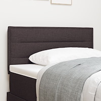 vidaXL Huvudgavel Linjer Design Mörkbrun 100 cm Tyg