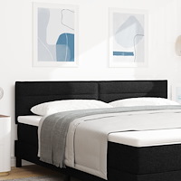 vidaXL Sänggavel Linjer Design Svart 180 cm Tyg