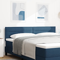 vidaXL Sänggavel Linjer Design Blå 180 cm Tyg
