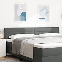 vidaXL Sänggavel Linje Design Mörkgrå 200 cm Tyger