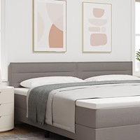 vidaXL Sänggavel Linjer Design Taupe 200 cm Tyg