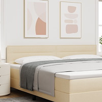 vidaXL Sänggavel Linjer Design Grädde 200 cm Tyg