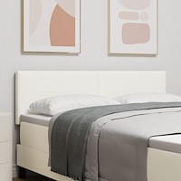 vidaXL Sänggavel Enkel Design Grädde 140 cm Corduroy Tyg