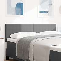 vidaXL Sänggavel Enkel Design Ljusgrå 160 cm Cordurtyt