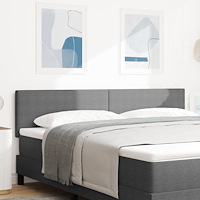 vidaXL Sänggavel Enkel Design Ljusgrå 180 cm Sammetstyg
