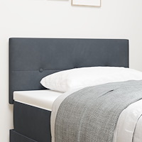 vidaXL Sänggavel Med Knappar Grå 80 cm Sammet