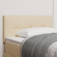 vidaXL Sänggavel Knappad Ljusgrädde 90 cm Tyg