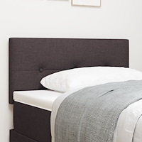 vidaXL Sänggavl Knapptuftad Mörkbrun 100 cm Tyg