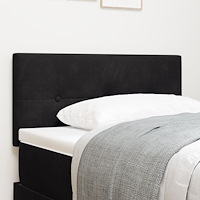 vidaXL Huvudgavel Knappfäst Svart 100 cm Sammet