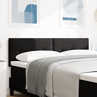 vidaXL Sänggavel Med Knappar Svart 140 cm Sammet