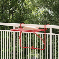 vidaXL Fällbart Hängande Balkongbord Rött 60x40 cm i Stål