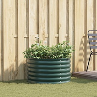 vidaXL Trädgårdsplanterare Grön 80 x 80 x 44 cm Stål