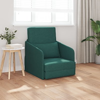vidaXL Golvsängsoffa 2-i-1 Mörkgrön 65x80x83 cm Tyg