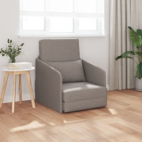 vidaXL Golvsängsoffa 2-i-1 Taupe 65x80x83 cm Tyger