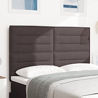 vidaXL Sänggavel Linjer Design Mörkbrun 160 cm Tyg
