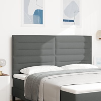 vidaXL sänggavel Linje Design Mörkgrå 180 cm Tyg