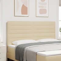 vidaXL Sänggavel Linjer Design Grädde 180 cm Tyg