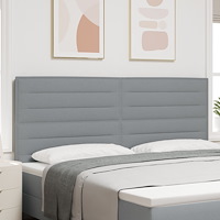 vidaXL Sänggavel Linjer Design Ljusgrå 200 cm Tyg