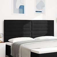 vidaXL Sänggavel Linje Design Svart 200 cm Tyg