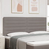 vidaXL Sänggavel Linjer Design Taupe 200 cm Tyg